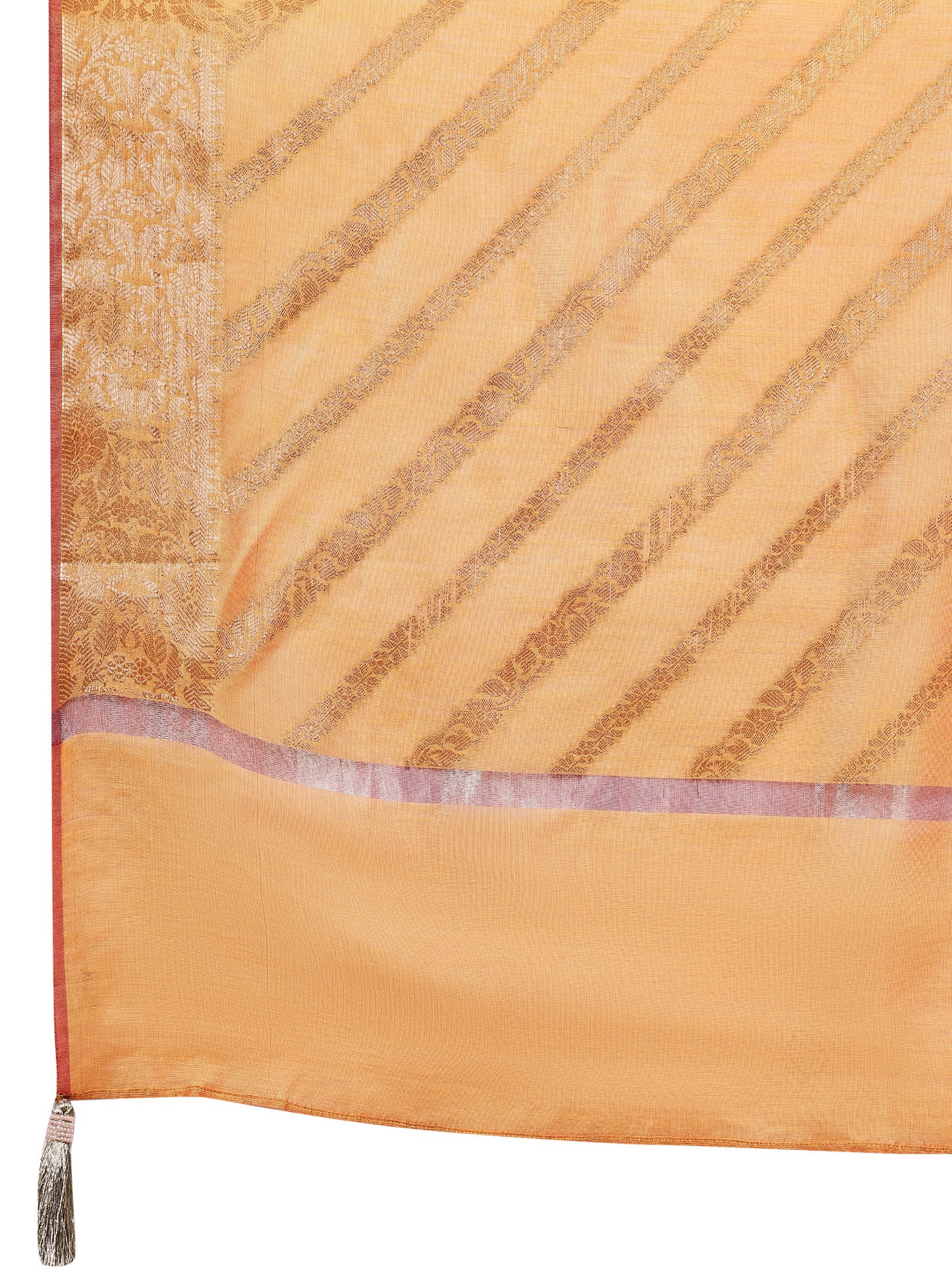 Off-White Kurta Pant Set with Contrast Dupatta