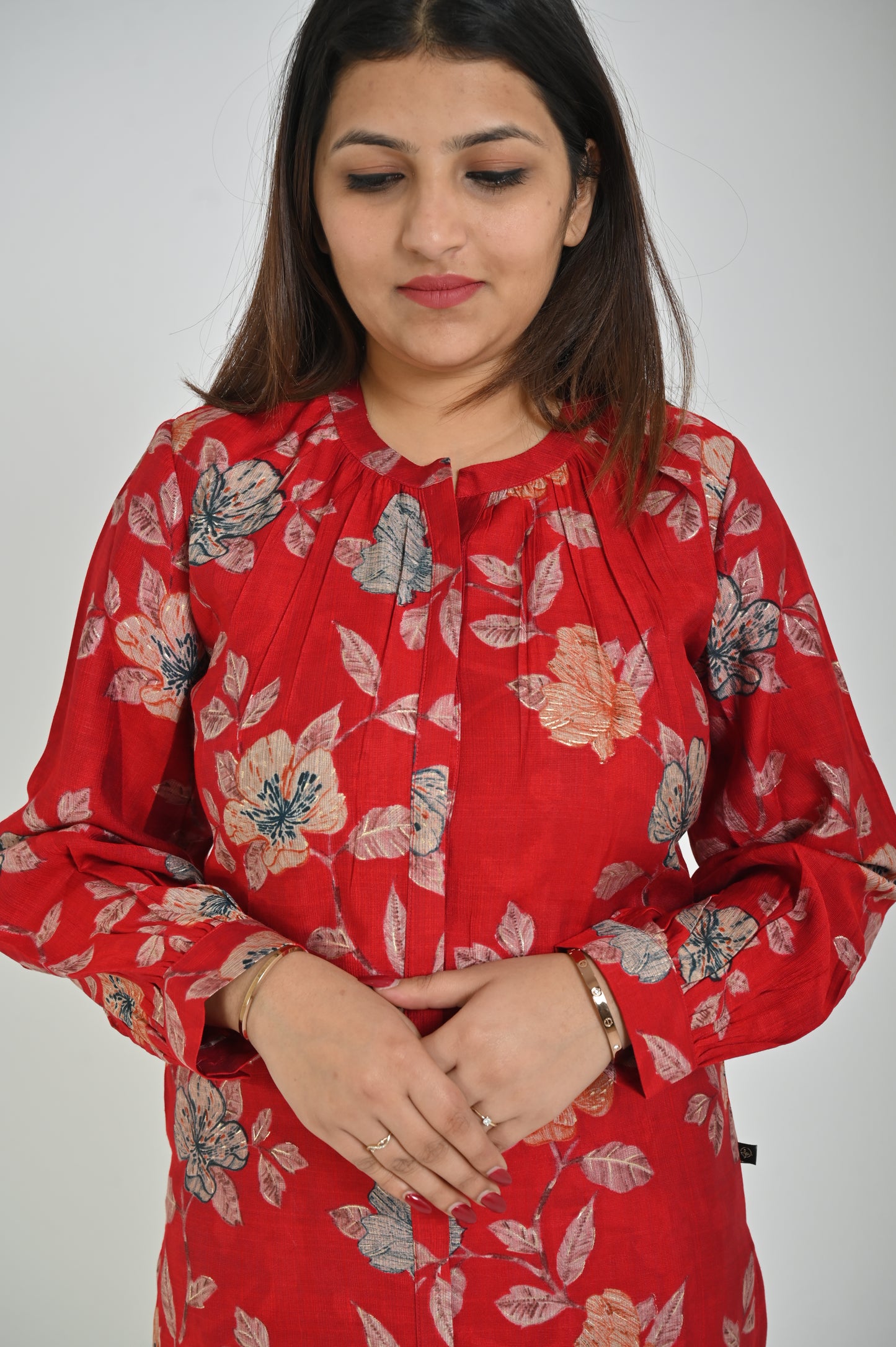 Red Printed Women two Pcs Set