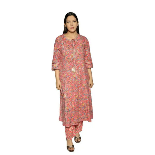 Rust Pink Kurta and Pant Set for Women product_color 2 Pcs Set