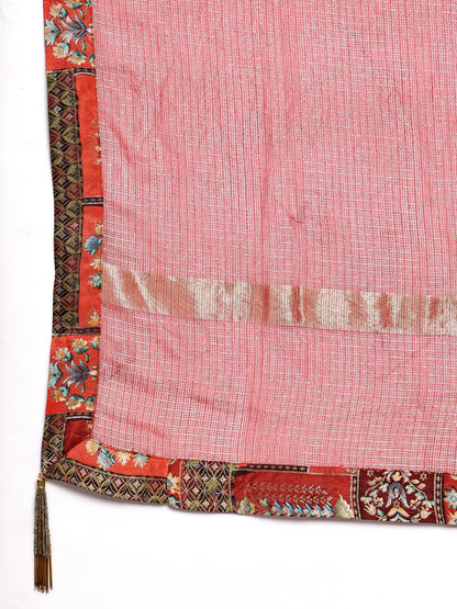 Red Printed Kurta Set