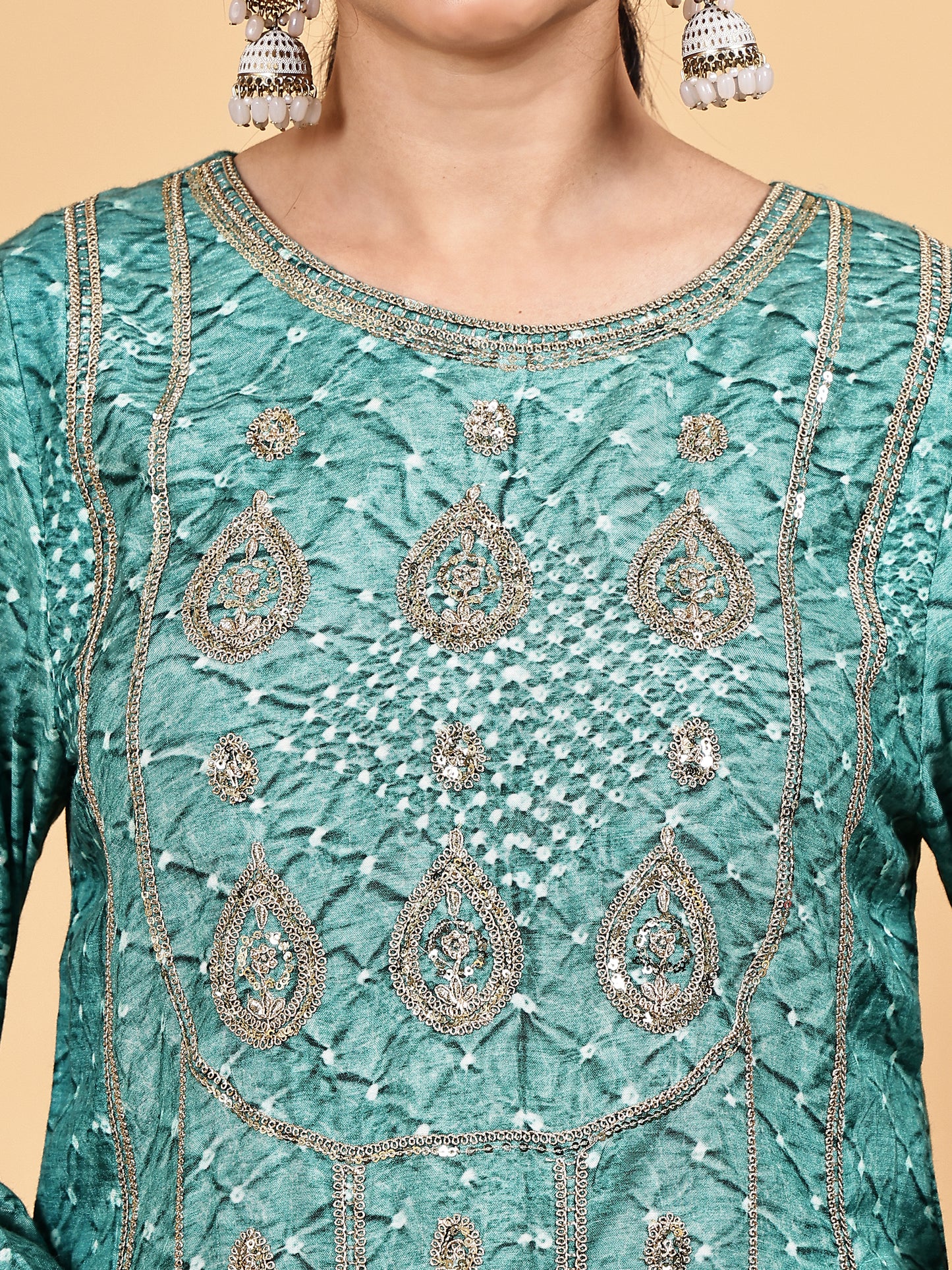 Sea Green Embroidered Kurta Set with Dupatta