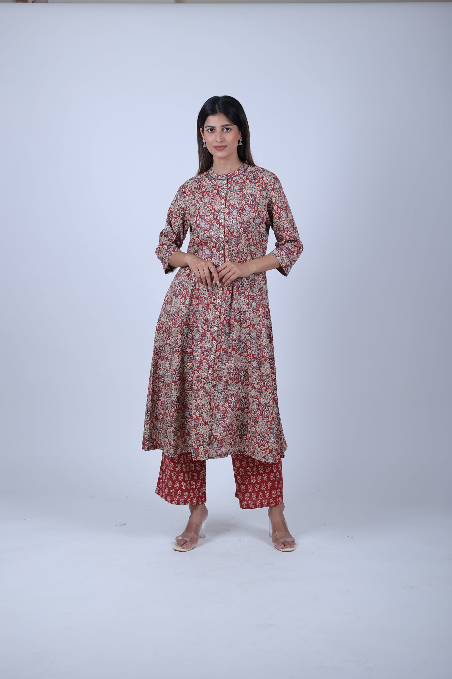 Priented A line Kurta With Pants