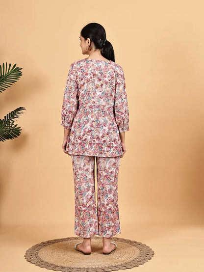 Feminine Floral Co-ord Set | Modern Ethnic Charm