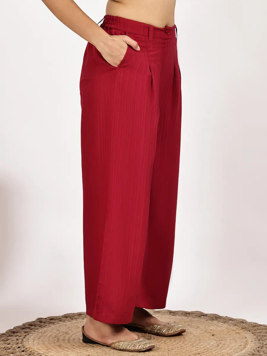 Maroon Kurta with palazzo