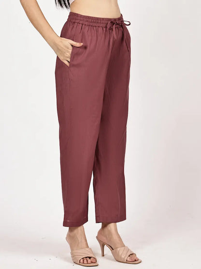 Maroon Printed Kurta Set with Premium Zari Dupatta