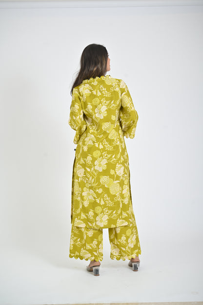 Graceful Light Green Kurta and Pant Set