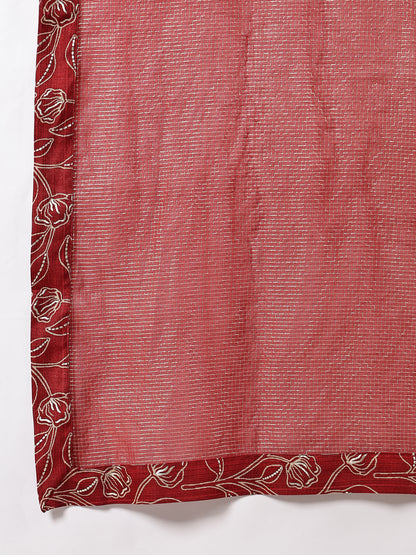 Printed Viscose Blend Kurta Set with Dupatta