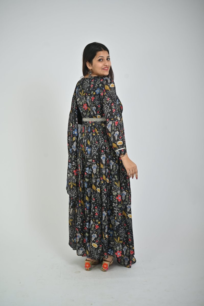 Black Floor - Length Maxi Gown for Women product_color Dress