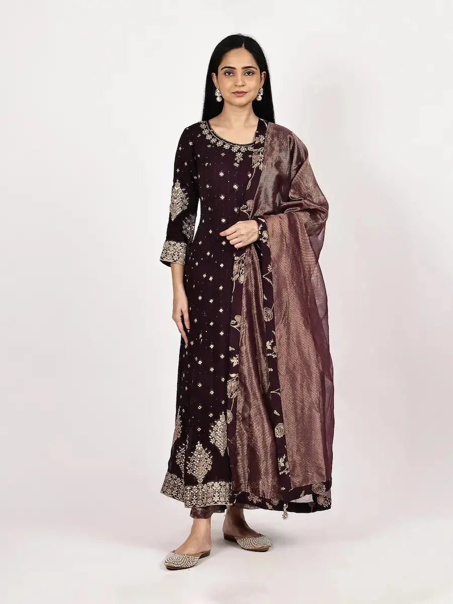 deep-brown-anarkali-kurta-set-dupatta