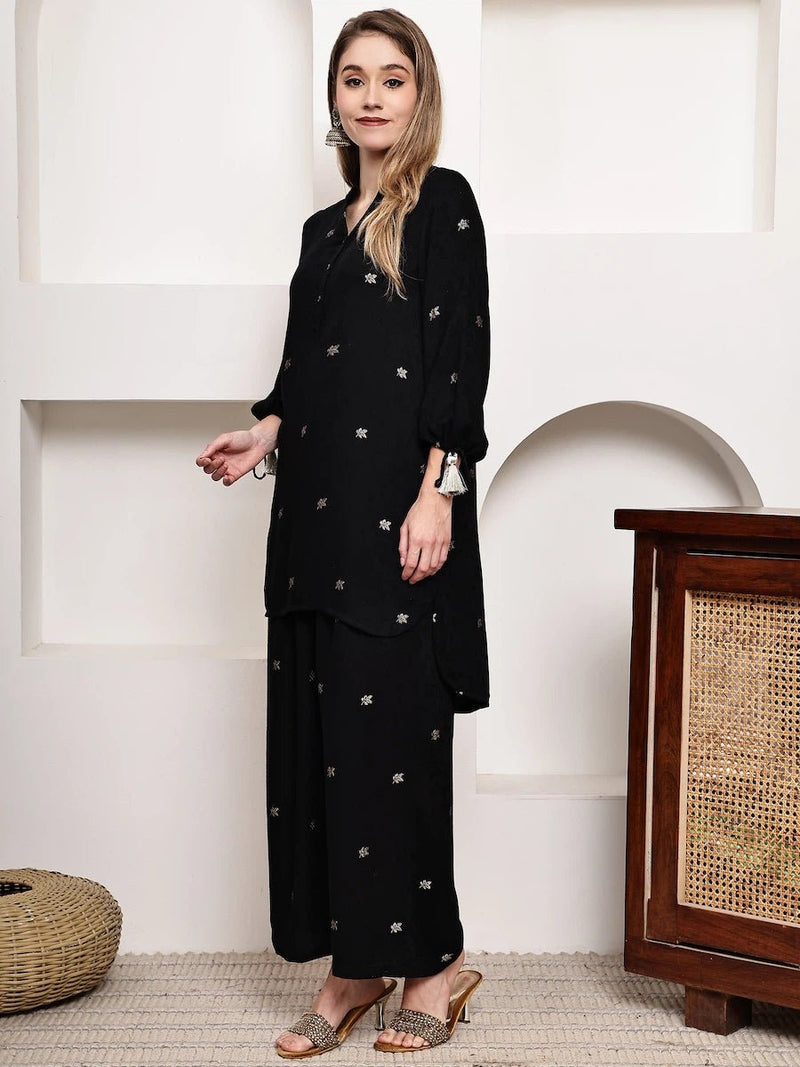 Elegant Black Co-Ord Set for Casual & Semi-Formal Looks