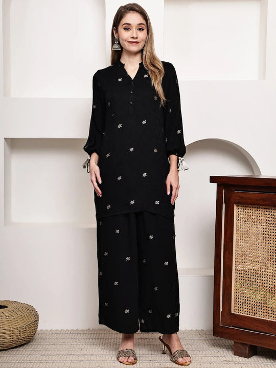 Elegant Black Co-Ord Set for Casual & Semi-Formal Looks