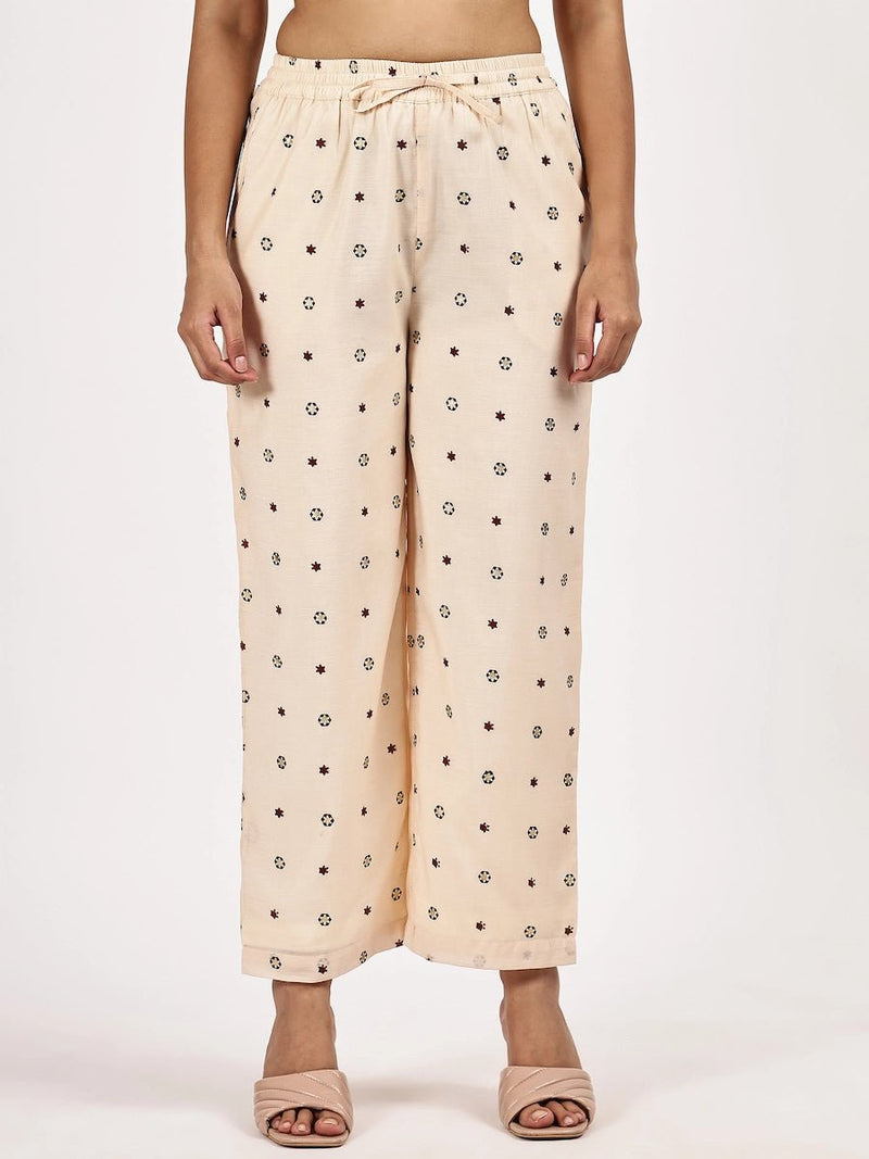 Embroided Printed Off-white Kurta Set with Maroon Dupatta