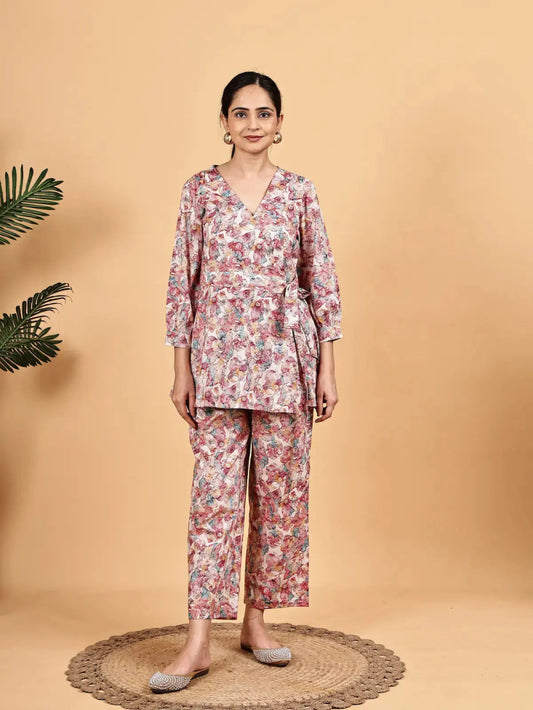 Feminine Floral Co - ord Set | Modern Ethnic Charm product_color Co - ord set