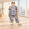 Grey Floral Printed Co-Ord Set – Effortless Travel Style