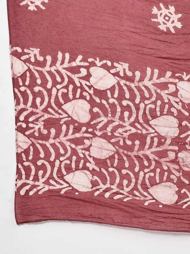 Handcrafted Batik Print Kurta Set with Dupatta