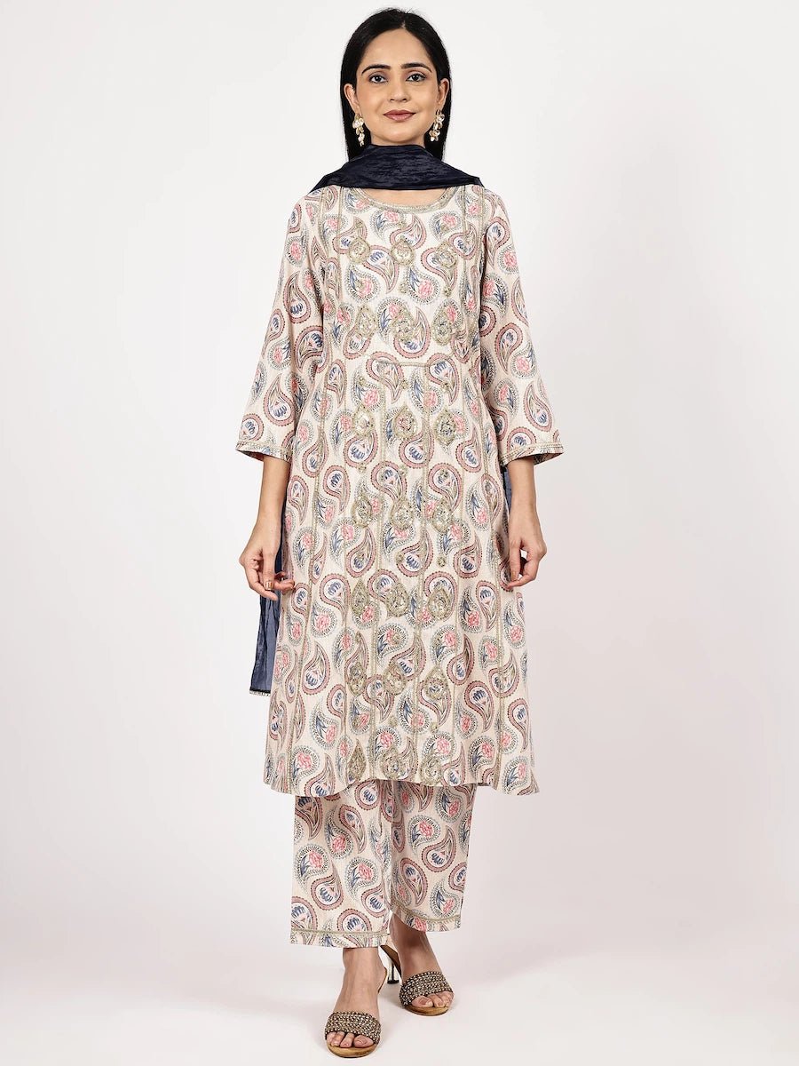 linen-blend-kurta-set-with-paisley-print-blue-dupatta