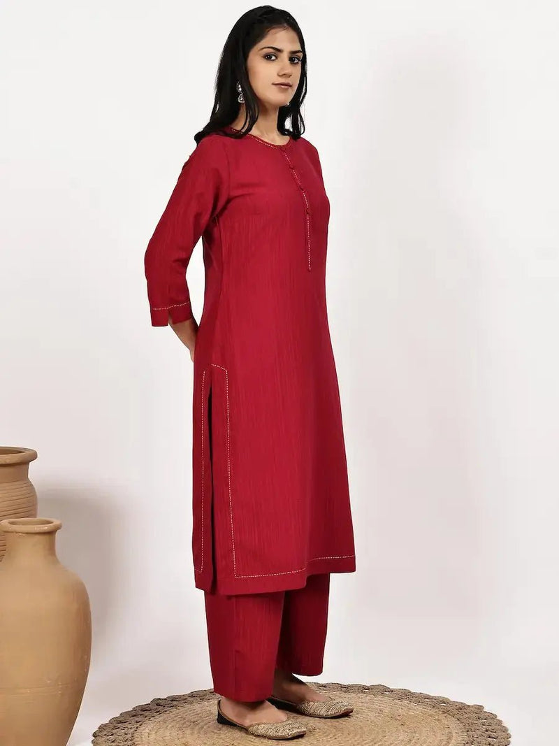 Maroon Kurta with palazzo