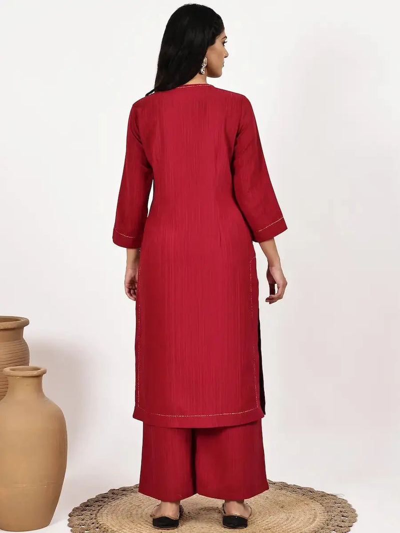 Maroon Kurta with palazzo