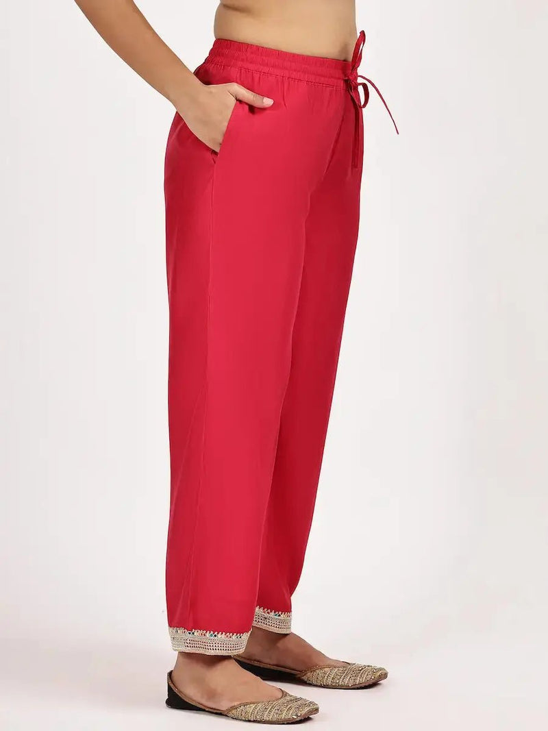 Pink  Kurta Set with Printed Dupatta