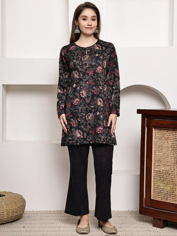 Winter Bloom - Spun Floral Co - ord Set for Winter Evenings product_color Winter Wear