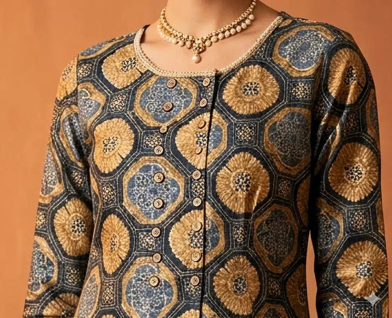 Women’s Floral Printed  A-Line Kurta with Trousers